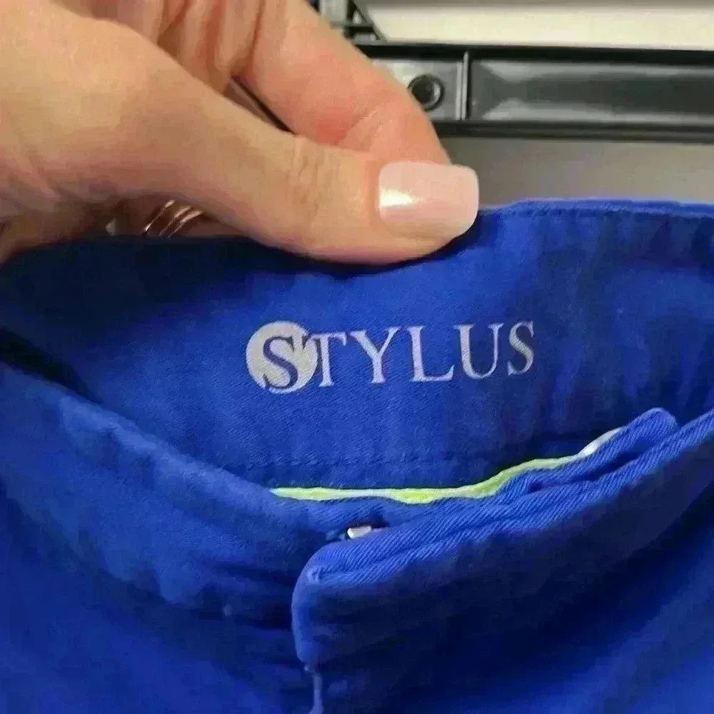 Stylus Boyfriend Bermuda Shorts Size 8 Royal Blue